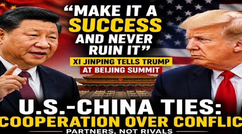 Xi Jinping Urges Trump to “Make U.S.-China Relations a Success” During Beijing Summit
