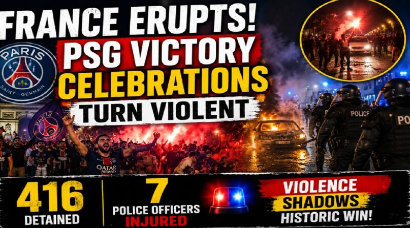 PSG Champions League Celebrations Turn Violent Across France; 416 Arrested, 7 Police Officers Injured