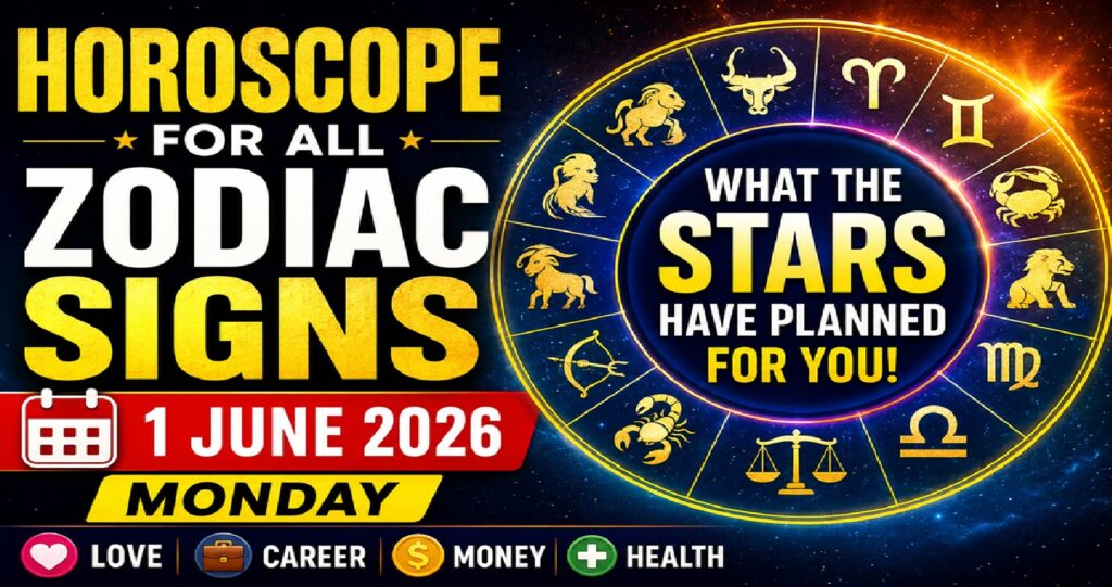 Monday - June 1, 2026 Horoscope for Every Sign of the Zodiac: Daily Astrological Predictions for Love, Career, Money, and Health