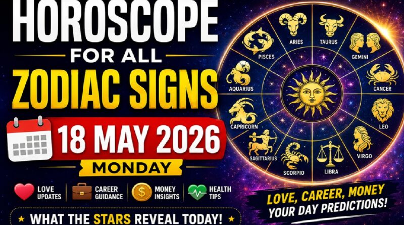 All Zodiac Sign Horoscope for Monday, May 18, 2026: Predictions for Love, Career, Money, and Cosmic Energy