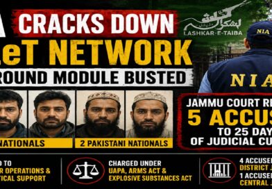 NIA Tightens Grip on Lashkar Network in Jammu: Court Sends 5 Accused, Including 2 Pakistanis, to Judicial Custody