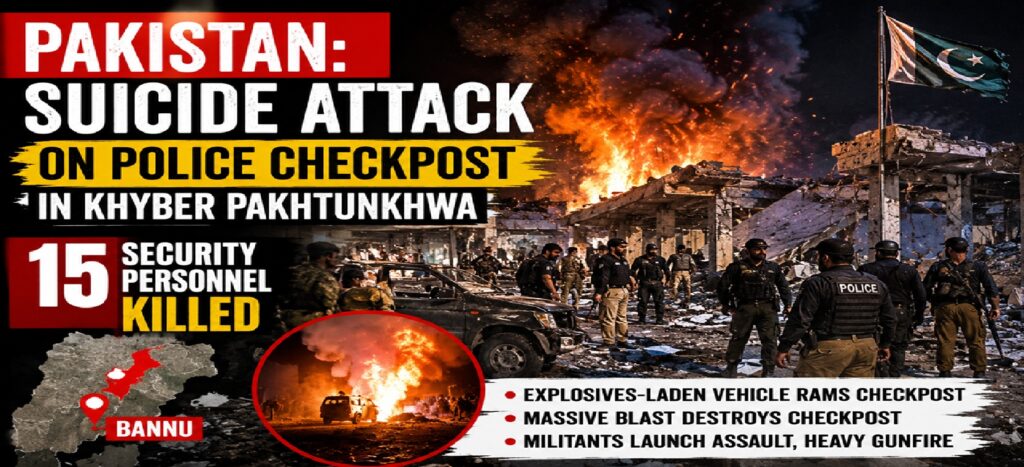 Suicide Bombing Rocks Pakistan’s Khyber Pakhtunkhwa; 15 Security Personnel Killed in Bannu Attack