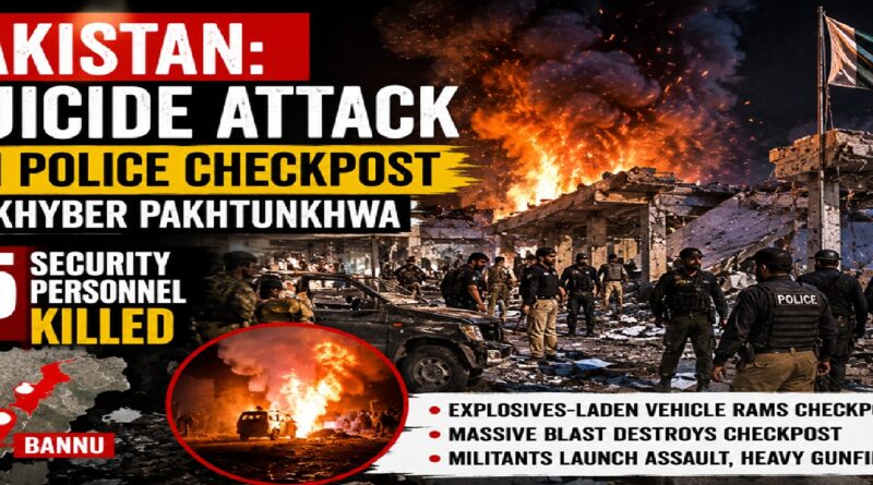 Suicide Bombing Rocks Pakistan’s Khyber Pakhtunkhwa; 15 Security Personnel Killed in Bannu Attack