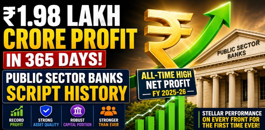 Public Sector Banks Create History with ₹1.98 Lakh Crore Profit; Strongest-Ever Financial Performance Recorded