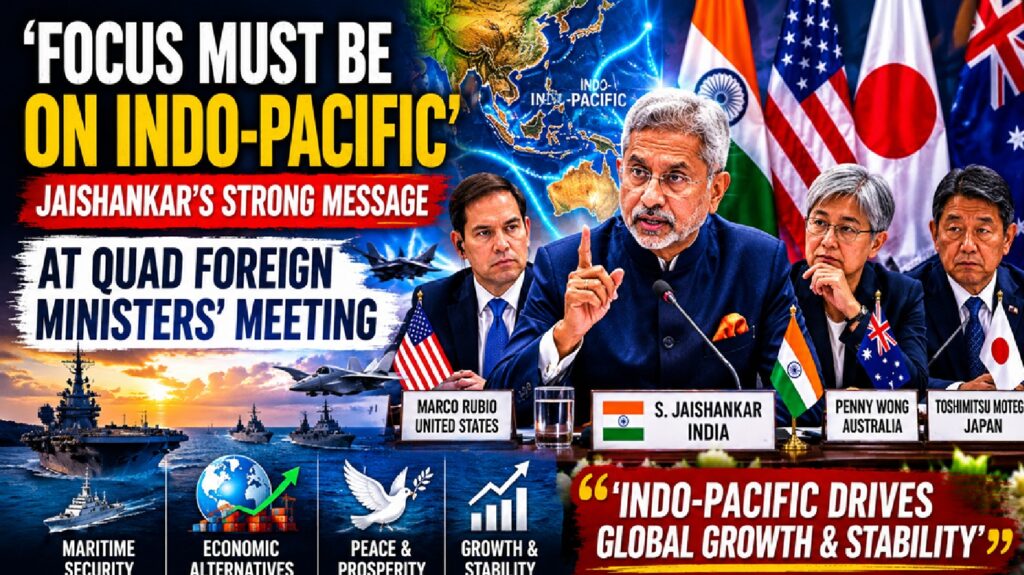 ‘Focus Must Be on Indo-Pacific’: Jaishankar Pushes Strategic Quad Vision Amid Rising Regional Tensions