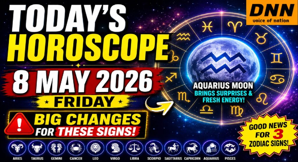 Horoscope for May 8 - 2026 (Friday): Powerful Aquarius Moon Brings Surprises, Friendships, and Fresh Energy to All Zodiac Signs