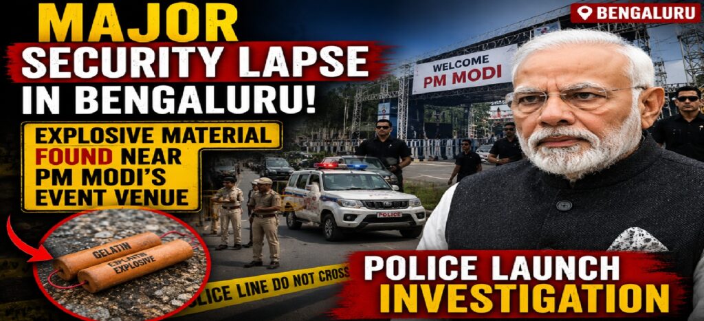 Major Security Breach Before PM Modi’s Bengaluru Visit: Explosive Material Found Near Event Venue Sparks Alarm