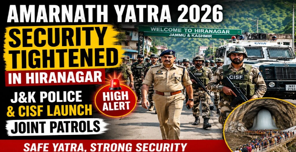 Amarnath Yatra 2026: Security Tightened in Hiranagar as J&K Police and CISF Launch Joint Patrols