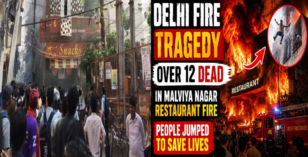 Delhi Restaurant Fire Tragedy: Over 12 Dead as Massive Blaze Engulfs Malviya Nagar Building