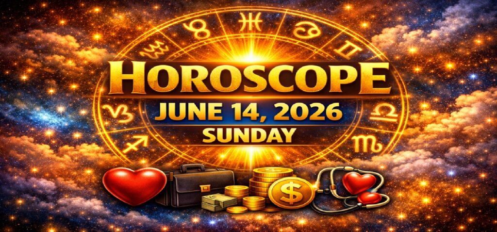 June 14: 2026 – Horoscope for All Zodiac Signs | Sunday’s Celestial Guidance for Love, Career, Money & Health