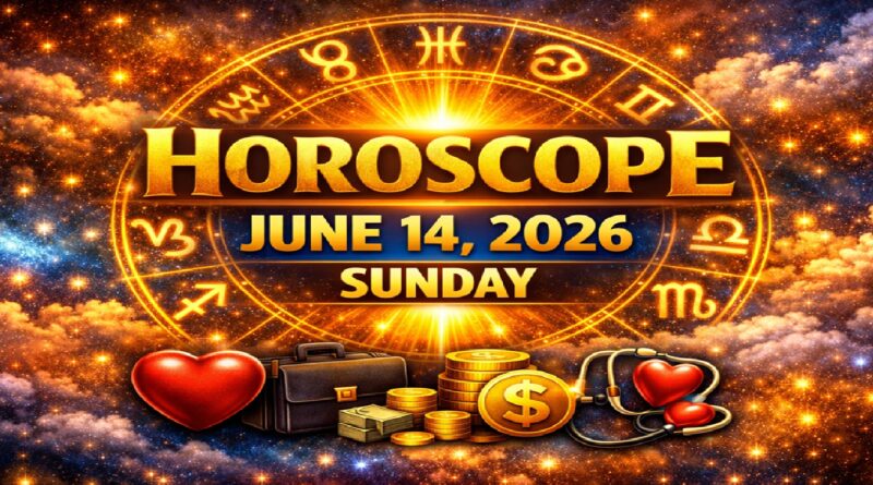 June 14: 2026 – Horoscope for All Zodiac Signs | Sunday’s Celestial Guidance for Love, Career, Money & Health