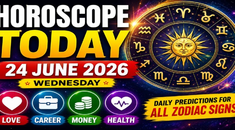 June 24: 2026 - Horoscope for Every Zodiac Sign | Wednesday's Celestial Predictions for Love, Work, Finances, and Health