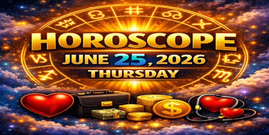 Thursday’s Celestial Predictions for Love, Career, Money & Health | Horoscope for All Zodiac Signs – June 25, 2026 