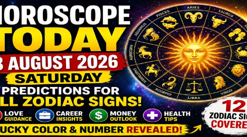 Horoscope Today: August 8, 2026 – Complete Zodiac Predictions for All 12 Signs | Love, Career, Money & Health