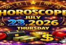 July 23: 2026 – Horoscope for All Zodiac Signs | Thursday’s Celestial Predictions for Love, Career, Money & Health