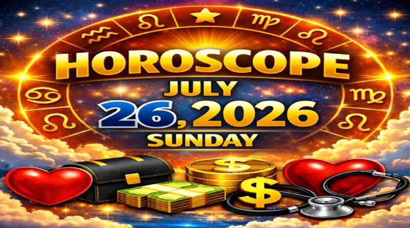 July 26 – 2026: Horoscope for All Zodiac Signs | Sunday’s Celestial Predictions for Love, Career, Money & Health
