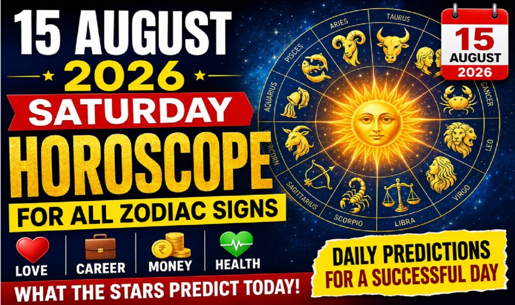 15 August 2026: Saturday Horoscope | Daily Astrology Predictions for All Zodiac Signs