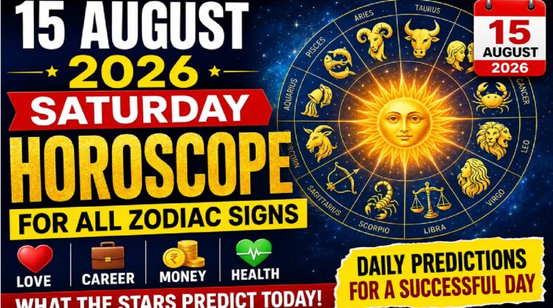 15 August 2026: Saturday Horoscope | Daily Astrology Predictions for All Zodiac Signs
