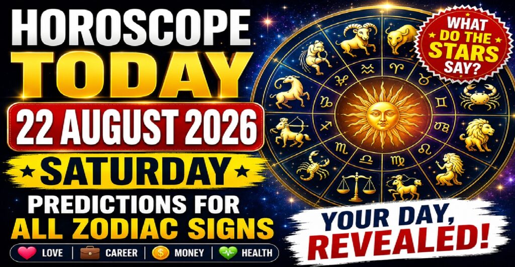 22 August 2026: Horoscope Today | Saturday Astrology Predictions for All Zodiac Signs