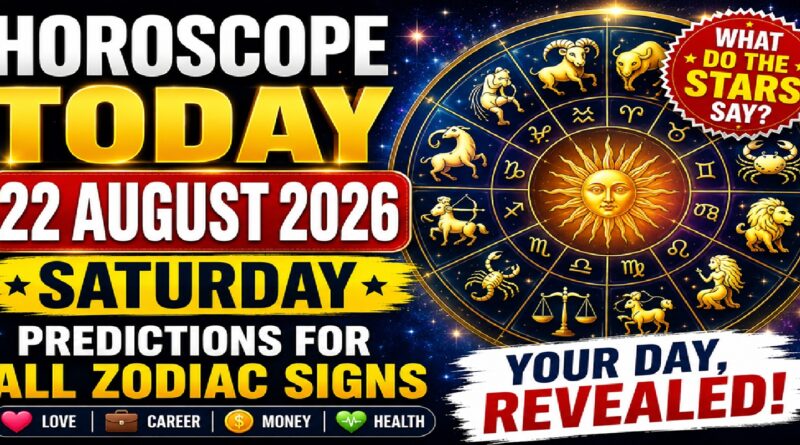 22 August 2026: Horoscope Today | Saturday Astrology Predictions for All Zodiac Signs
