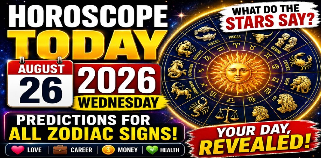 Horoscope for 26 August 2026: Wednesday Astrology Predictions for All Zodiac Signs