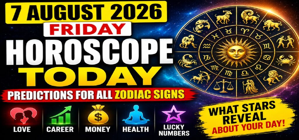 Horoscope Today: August 7, 2026 (Friday) – Complete Zodiac Predictions for Love, Career, Health, Money & Luck