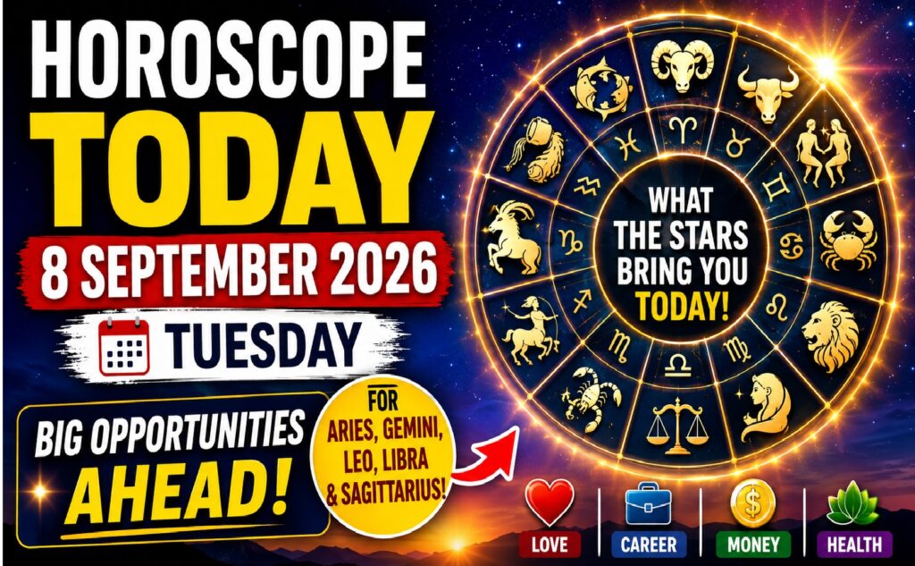 Horoscope Today - September 8, 2026: Big Opportunities Ahead for Aries, Gemini, Leo, Libra and Sagittarius