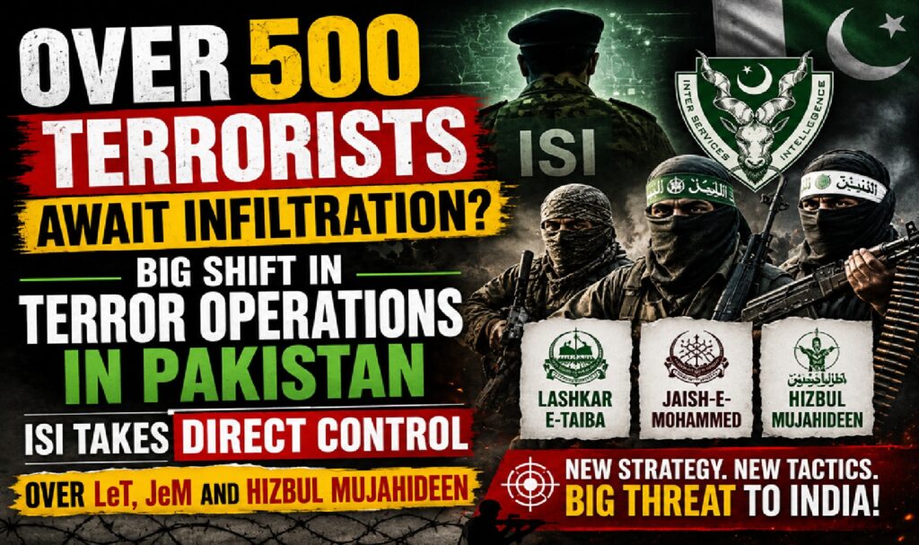 Over 500 Terrorists Await Infiltration? Big Shift in Pakistan’s Terror Operations as ISI Reportedly Tightens Control Over LeT, JeM and Hizbul Mujahideen