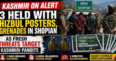 Major Security Breakthrough in Kashmir: 3 Held With Hizbul Posters, Grenades Amid Fresh Threats to Kashmiri Pandits