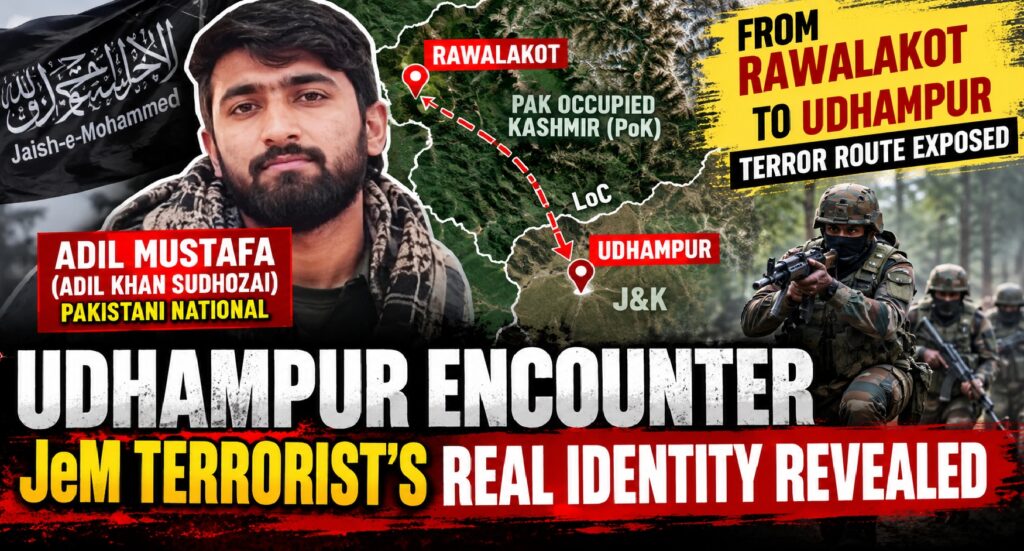 JeM Terrorist Adil Mustafa Killed in Udhampur Identified as Rawalakot Native, Reports Reveal