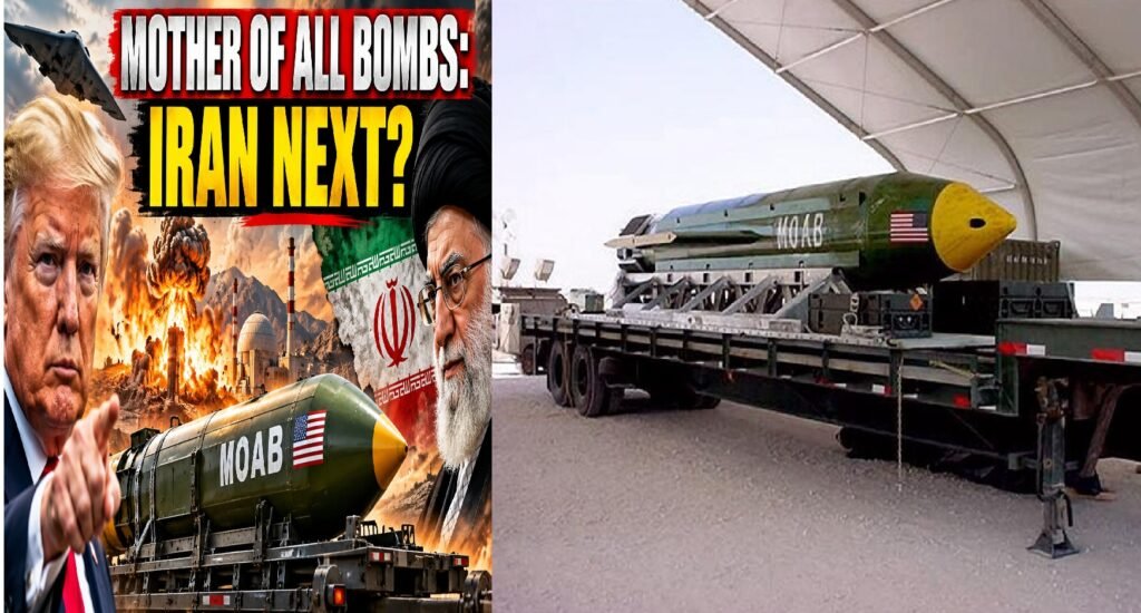 GBU-43/B Mother of All Bombs, a powerful US conventional explosive weapon reportedly under consideration in military planning against Iran.